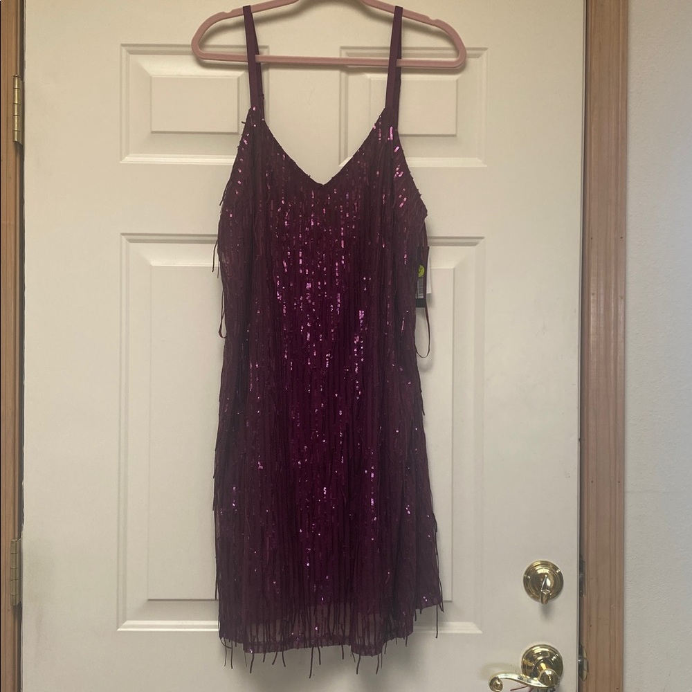 City Studio Purple Sequin Dress